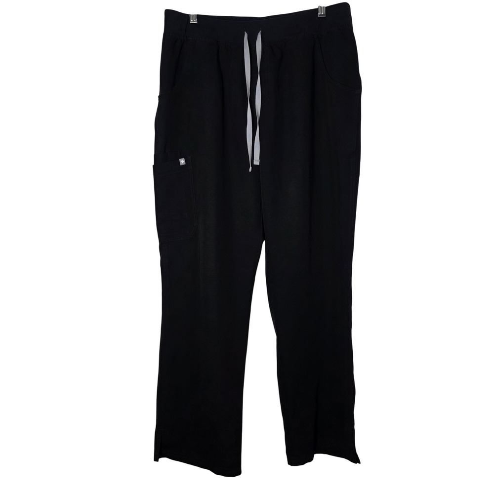 FIGS Kade Cargo Scrub Pants XL Black Technical Collection 1000219 Straight Leg